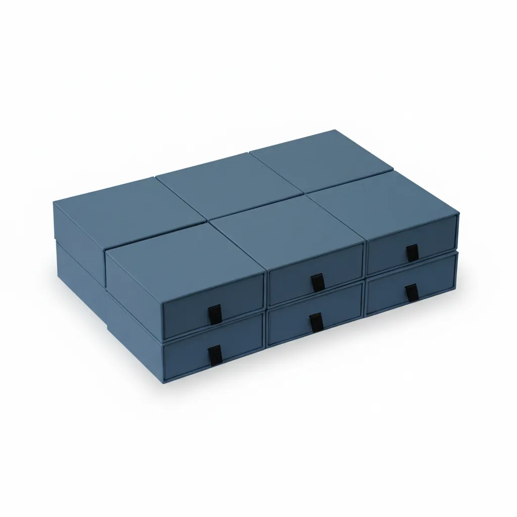 Paquete de 12 cajas cuadradas para joyería de 9×9×3,5 cm, del mismo color. Diseñadas para la presentación y resguardo de aretes grandes, dijes, anillos y sets pequeños de joyería. Fabricadas en material rígido, ofrecen una estructura resistente que protege las piezas durante la exhibición, entrega y almacenamiento. Su formato proporciona una presentación limpia y ordenada, adecuada para uso comercial.