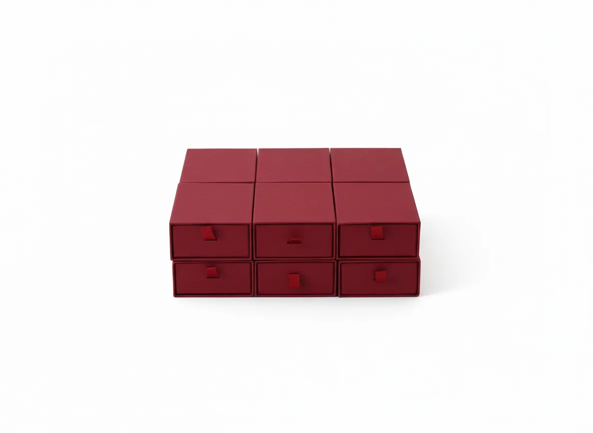 Paquete de 12 cajas cuadradas para joyería de 7×9×3,5 cm, del mismo color. Diseñadas para la presentación y resguardo de aretes grandes, dijes, anillos y sets pequeños de joyería. Fabricadas en material rígido, ofrecen una estructura resistente que protege las piezas durante la exhibición, entrega y almacenamiento. Su formato proporciona una presentación limpia y ordenada, adecuada para uso comercial.