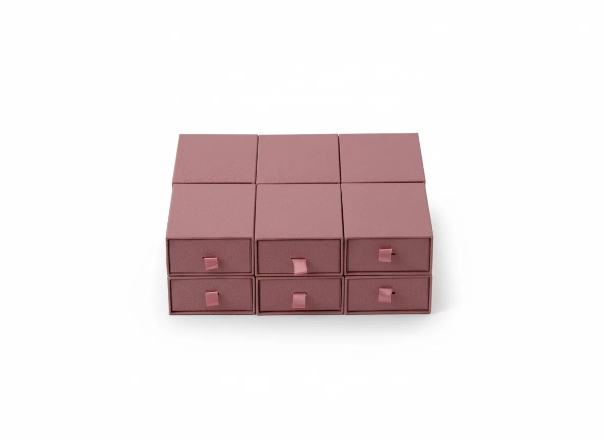 Paquete de 12 cajas cuadradas para joyería de 7×9×3,5 cm, del mismo color. Diseñadas para la presentación y resguardo de aretes grandes, dijes, anillos y sets pequeños de joyería. Fabricadas en material rígido, ofrecen una estructura resistente que protege las piezas durante la exhibición, entrega y almacenamiento. Su formato proporciona una presentación limpia y ordenada, adecuada para uso comercial.