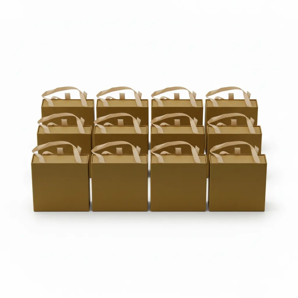 Paquete de 12 cajas de joyería con colgaderas de 10×10×3,5 cm, del mismo modelo. Ideales para anillos, aretes, pulseras, cadenas y tobilleras. Su diseño rígido tipo bolsa permite una presentación ordenada y funcional, adecuada para uso comercial, exhibición y entrega al cliente.