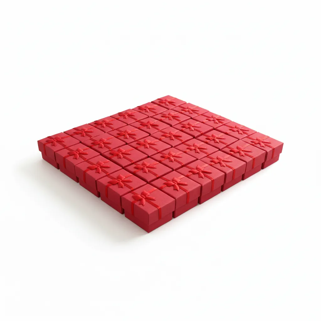 Caja de joyería de 4 x 4 cm ideal para anillos y aretes pequeños. Presentación elegante, resistente y lista para venta o regalo.