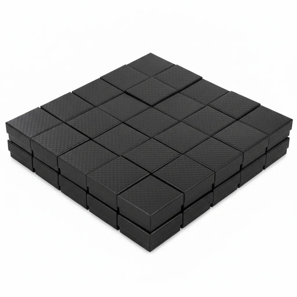Paquete de 6 unidades de Caja de joyería cuadrada 7 × 7× 3,5 cm