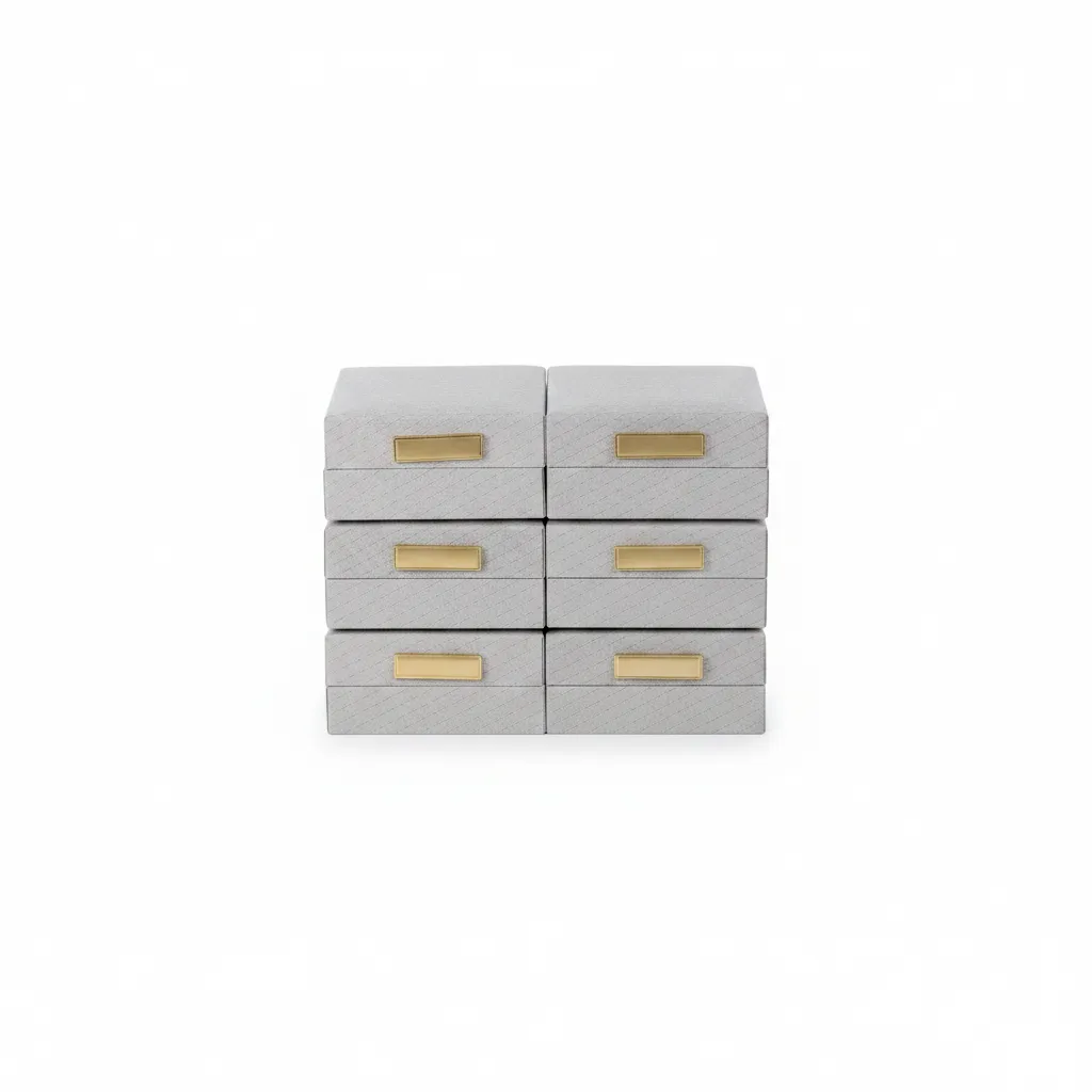 Paquete de 6 unidades de Caja de joyería 7×8×3,5 cm