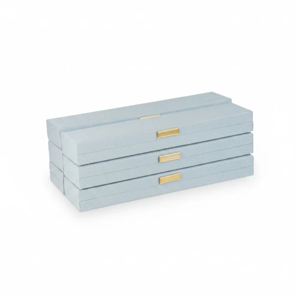 Paquete de 6 unidades de Caja de joyería rectangular 22,7×5×2,5 cm
