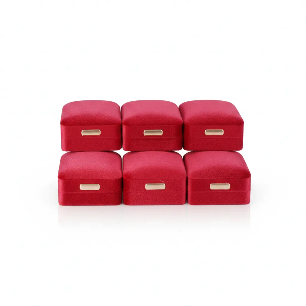 Paquete de 6 unidades de Caja de joyería 7,5×9,5×4,3 cm