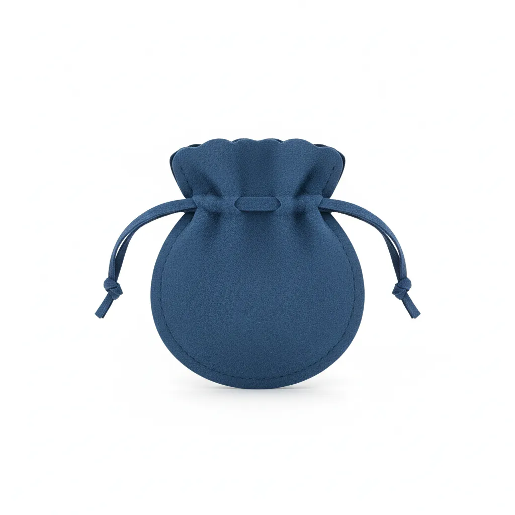 Bolsa con cordón ajustable para joyería 7×7,5cm AZUL