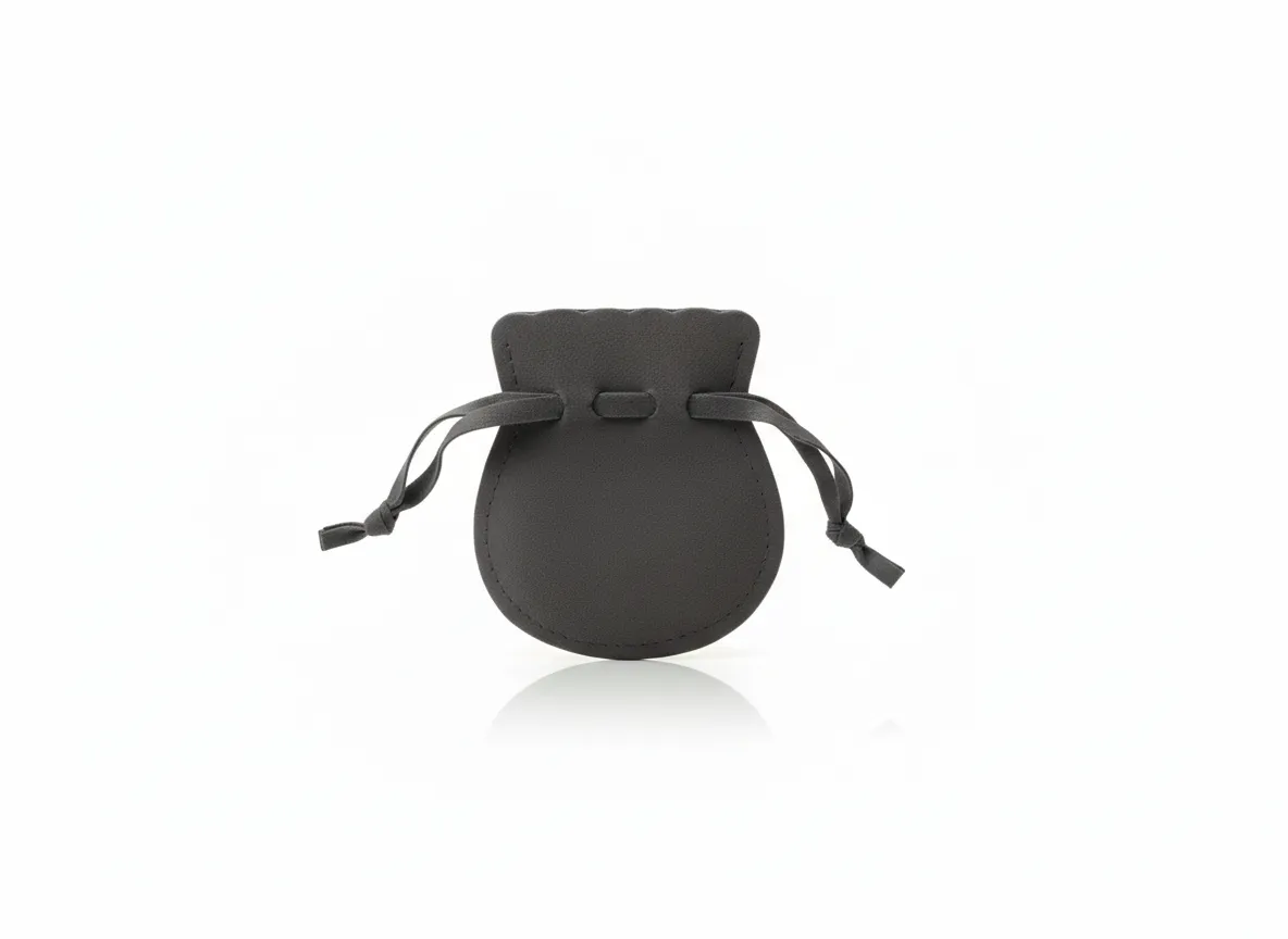 Bolsa con cordón ajustable para joyería 7×7,5cm GRIS OSCURO