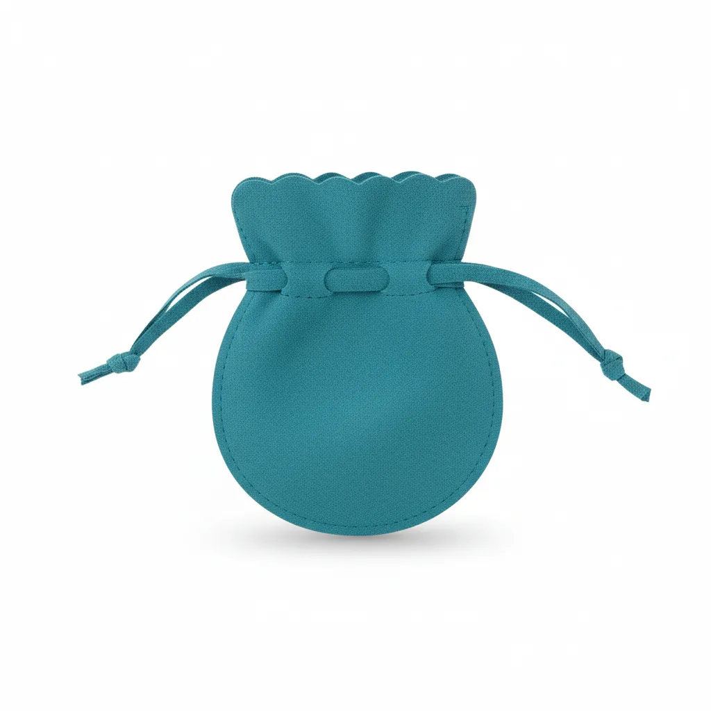 Bolsa con cordón ajustable para joyería 7×7,5cm VERDE