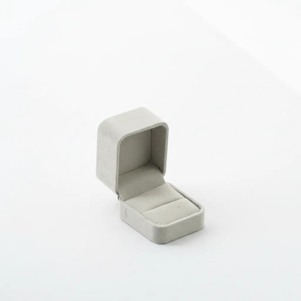 Caja de joyería cuadrada 7 × 7 × 3,5 CM GRIS