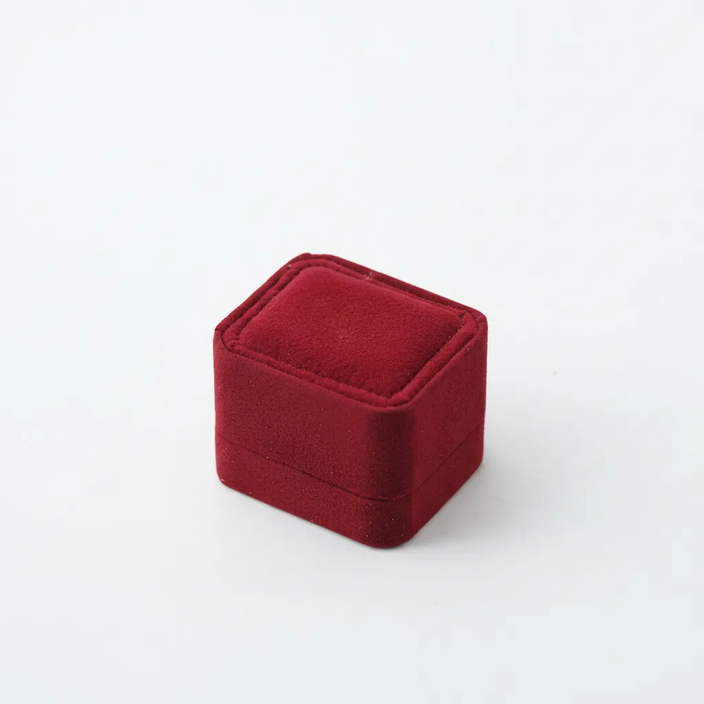 Caja de joyería cuadrada 7 × 7 × 3,5 CM VINO