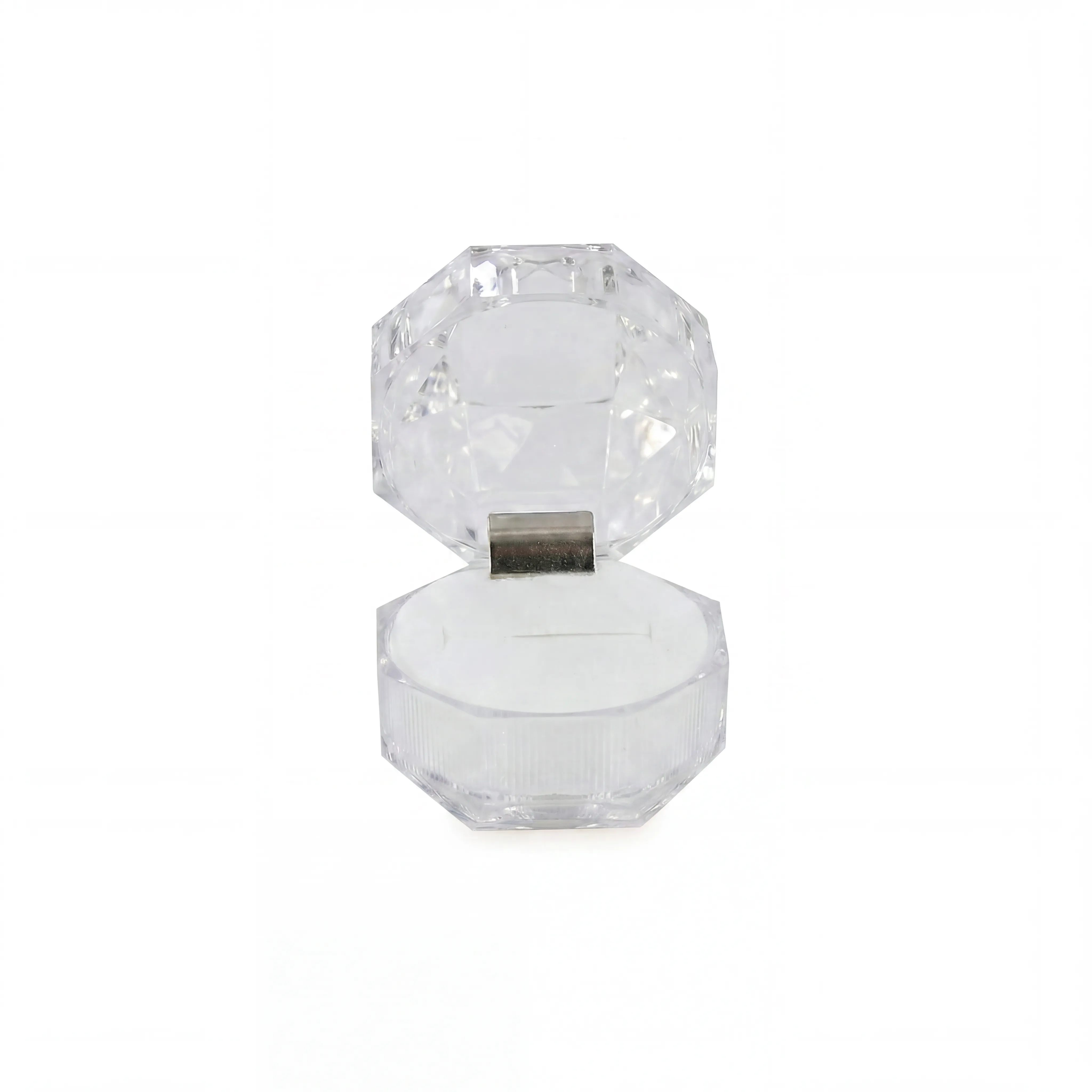 Empaque decorativo de 8 × 8 × 3,2 cm, inspirado en la forma de una gema. Su diseño llamativo y elegante lo convierte en una opción ideal para presentaciones especiales.